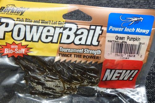 PowerBait Power Inch Hawg#Green/Pumpkin